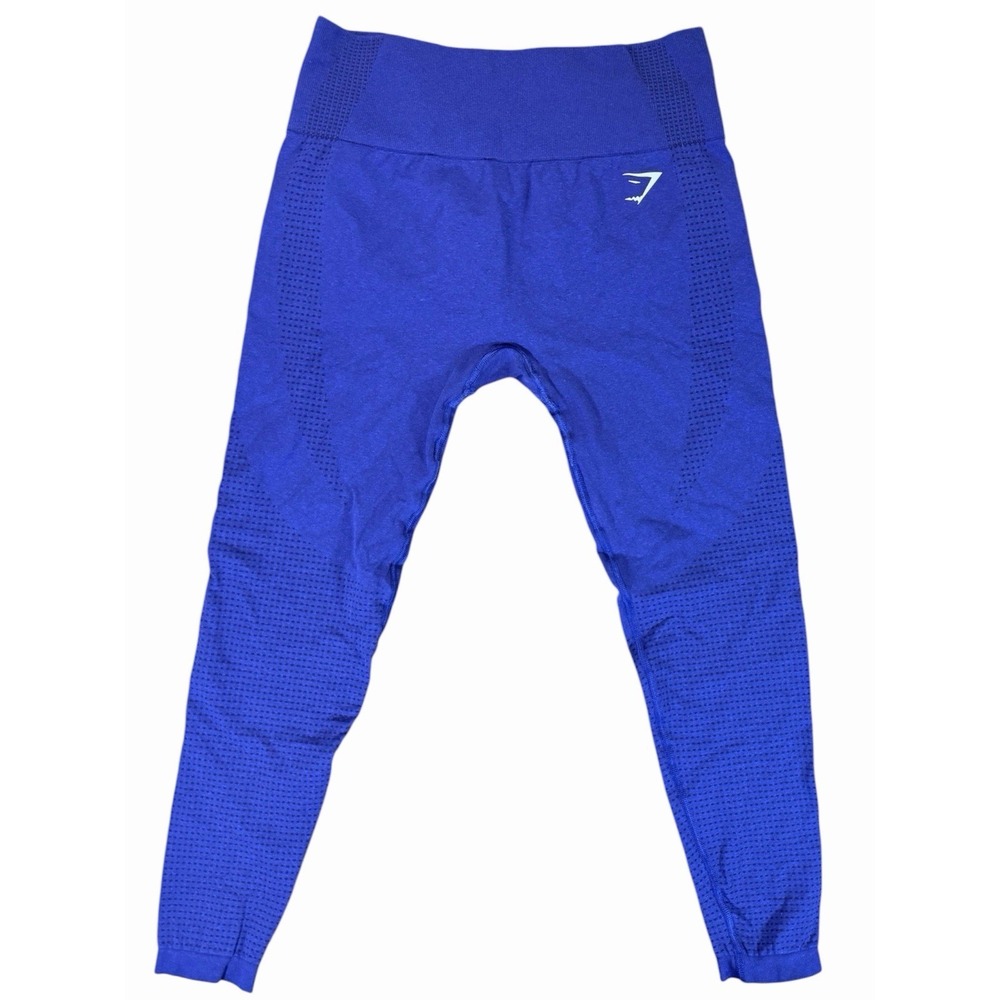 Gymshark Seamless Leggings Womens Blue High Waisted Athletic Workout
